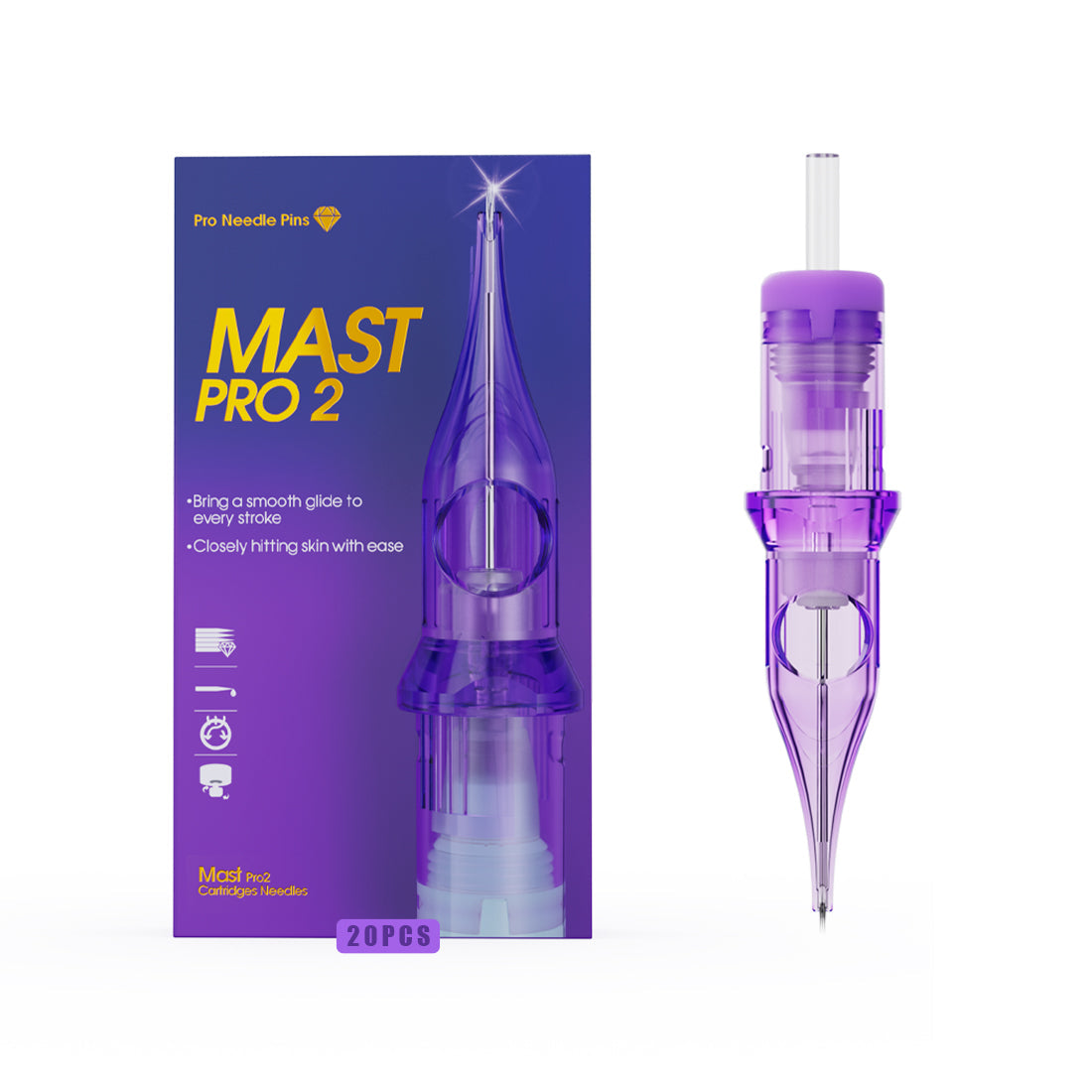 Mast Pro 2 SMP Permanent Beauty Tattoo Cartridges - Box of 20Pcs