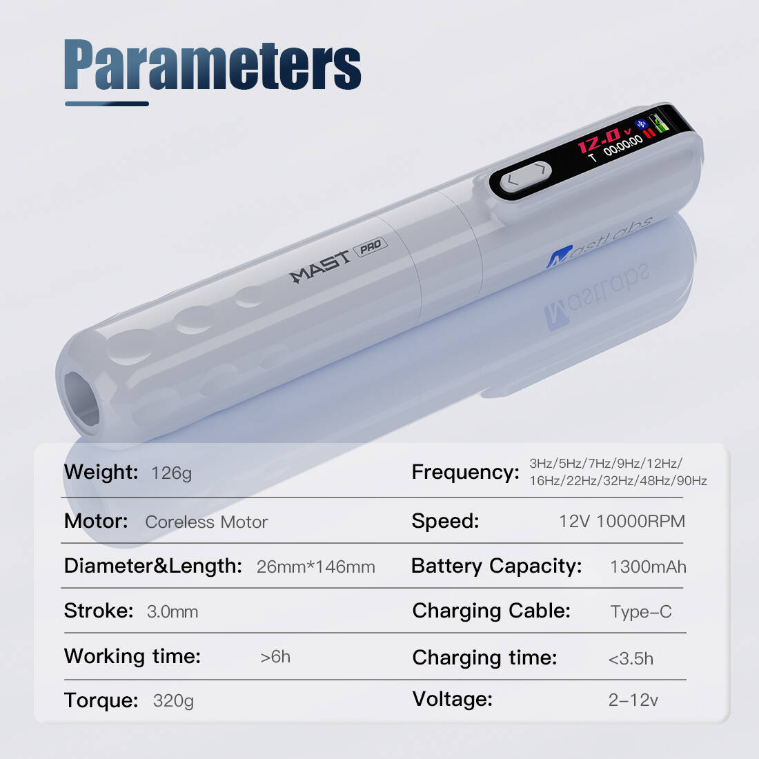 Dragonhawk Wireless Tattoo Pen Machine With 3.0MM Stroke Bluetooth Verison | Mast Y22 Pro